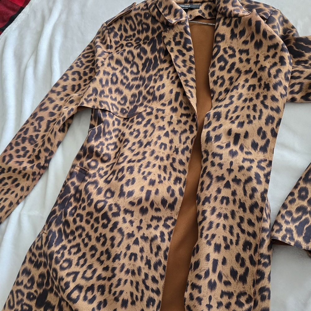 Leopard Print Long Coat